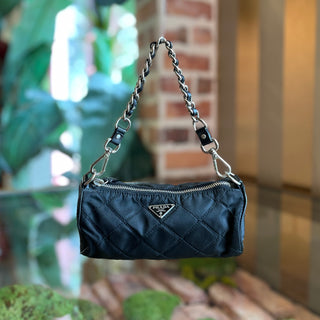 PRADA Black Tessuto Nylon Impantu Mini Handbag