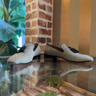 CHRISTIAN LOUBOUTIN Men's Striped Dandelion Tassel Loafers SZ 41 (US 11)