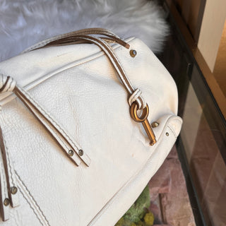 CHLOE Paddington Medium Argent Leather Satchel