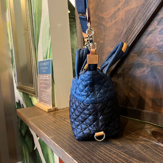 MZ WALLACE Medium Sutton Deluxe Black Navy Tote Bag