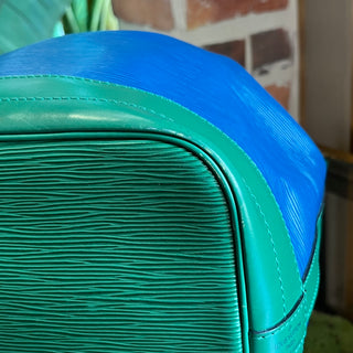 LOUIS VUITTON Noe Green Blue Epi Leather Vintage Bucket Bag