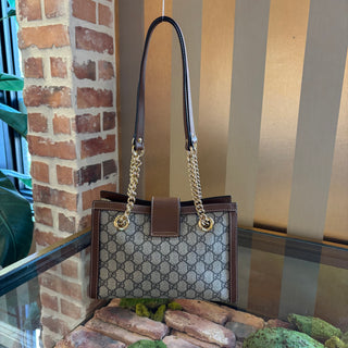 GUCCI GG Supreme Padlock Small Shoulder Bag