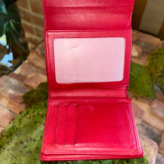 LOUIS VUITTON Red Vernis Card Wallet