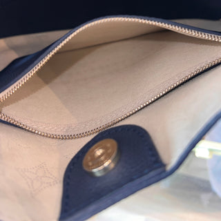 LOUIS VUITTON Blue Monogram Carmel Shoulder Bag