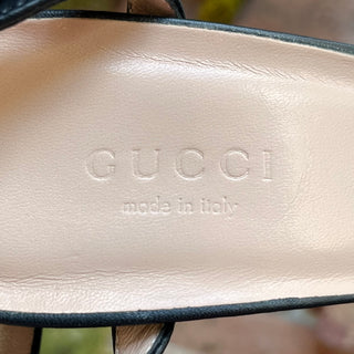 GUCCI Horsebit Black Leather Heels SZ 37 (US 7)