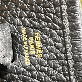 HERMES Evelyne TPM Black Togo Shoulder Bag