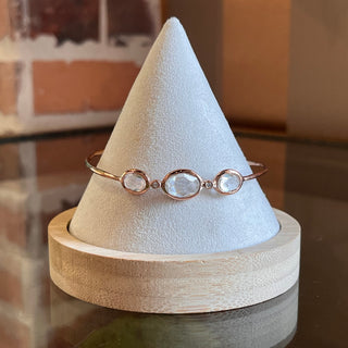 IPPOLITA Sterling Silver Rose Gold Bangle 6 Quartz