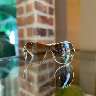 DIOR Gaucho White Acetate Shield Sunnies