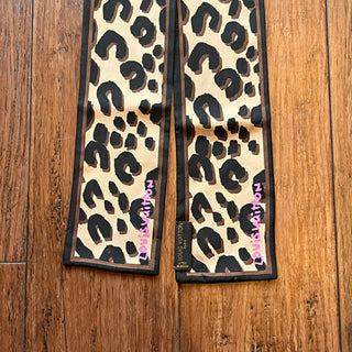 LOUIS VUITTON Leopard Print Silk Bandeau Scarf
