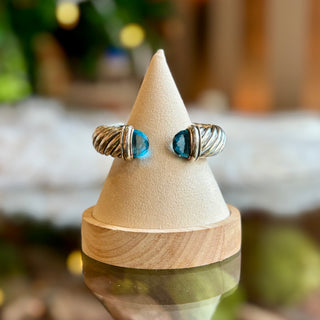 DAVID YURMAN Sterling Silver Blue Topaz Waverly Bracelet