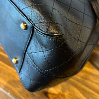 CHANEL Quilted CC Drawstring Bucket Bag