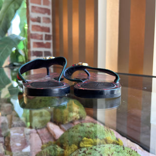GUCCI Vintage Web Interlocking G Flat Thong Sandals SZ39.5(9.5US)