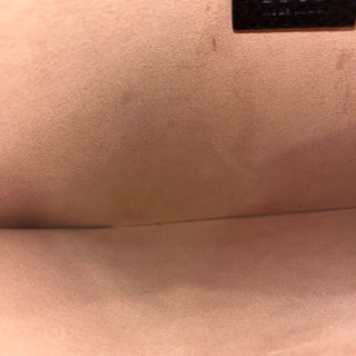 GUCCI Linea Farfella Black Pebbled Calfskin Butterfly Zip Clutch