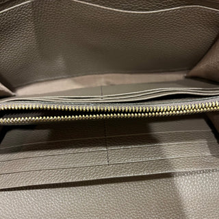 SALVATORE FERRAGAMO Taupe Leather Stud Wallet