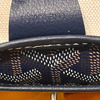 GOYARD Artois MM Marine Blue Goyardine Canvas Tote