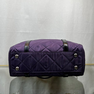 PRADA Impunture Purple Tessuto Quilted Chain Shoulder Bag and Wallet