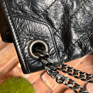 SAINT LAURENT Niki Medium Crackled Calfskin Shoulder Bag