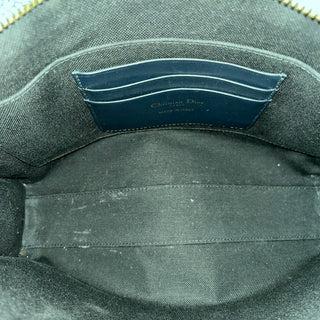DIOR 30 Montaigne Dea Blue Dior Oblique Jacquard Pouch Bag