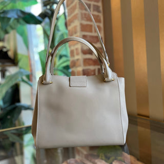 BURBERRY Medium Buckle Honey Trench Leather Tote Bag