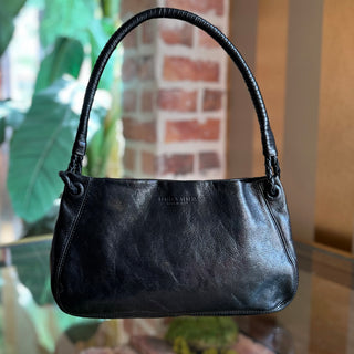 BOTTEGA VENETA Black Parachute Leather Shoulder Bag