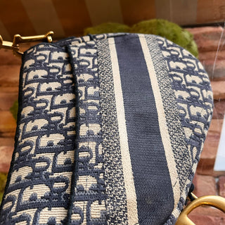 CHRISTIAN DIOR Saddle Dior Oblique Embroidery Shoulder Bag