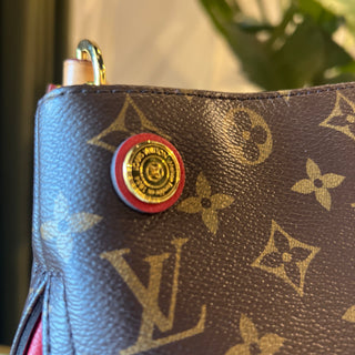 LOUIS VUITTON Gaia Cerise Monogram Canvas Hobo Bag