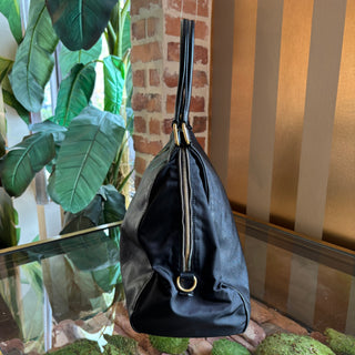 PRADA Black Leather Shoulder Bag