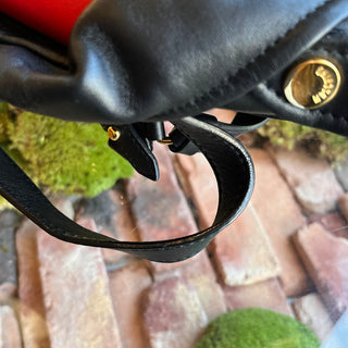 MOSCHINO Biker Jacket  Black Leather Backpack