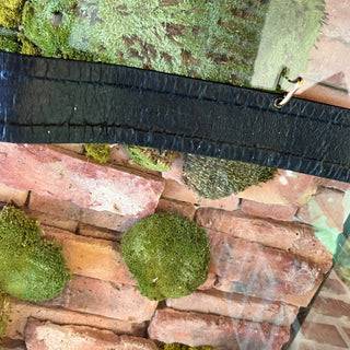 CHANEL Black Leather Gold Chain Medallion Wide Vintage Belt