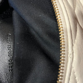 SAINT LAURENT Sade Mini Barrel Tube Quilted Smooth Leather Shoulder Bag