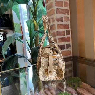 CHLOE Silverado Rose Metallic Python Skin Satchel