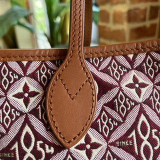 LOUIS VUITTON Neverfull MM 1854 Maroon Jacquard Canvas Tote Bag