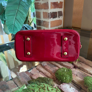 LOUIS VUITTON Red Alma Vernis BB