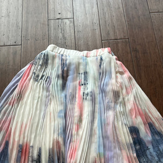 BALMAIN Multicolor Pleated Skirt SZ34(2US/XS)