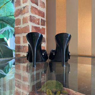 DIOR Quilted Black Patent Leather Heels SZ 38.5 (US 8.5)