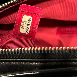 CHANEL Gabrielle Black Quilted Aged Calfskin Leather Crossbody Bag