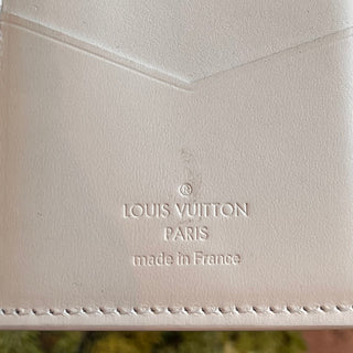 LOUIS VUITTON Monogram White Shadow Calfskin Leather Pocket Organizer
