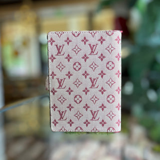 LOUIS VUITTON Small Mini Lin Red Canvas Ring Agenda Cover