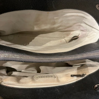CHANEL Timeless Accordion Gray Caviar Leather Tote Bag
