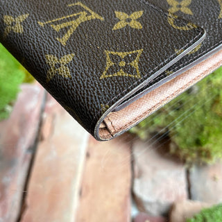 LOUIS VUITTON Sarah Brown Monogram Canvas Vintage Wallet