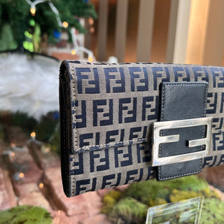 FENDI FF Zucca Canvas Wallet