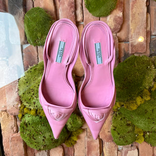 PRADA Kitten Satin Rose Pink Vintage Heels SZ36.5(6.5US)