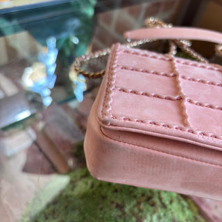 CHANEL Pink Square Quilt Lambskin Flap 2.55