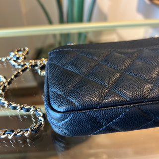 CHANEL Double Zip Clutch