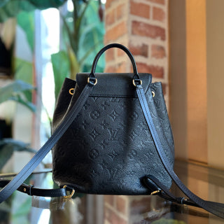 LOUIS VUITTON Montsouris Black Monogram Empreinte Leather Backpack