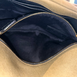 SAINT LAURENT Loulou Puffer Mini Quilted Canvas Shoulder Bag