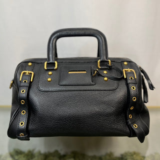 DOLCE & GABBANA Black Leather Satchel TS3781