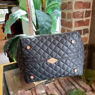 MZWAWLLACE Metro Gray Quilted Nylon Tote