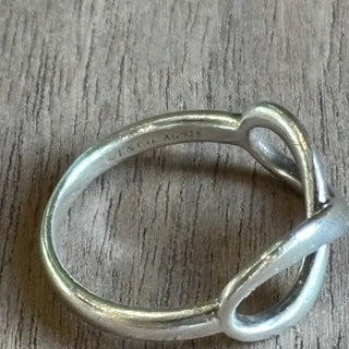 TIFFANY & CO. Infinity Silver Ring Size 4