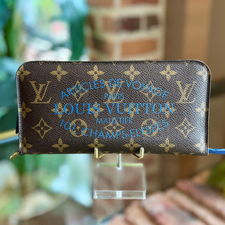 LOUIS VUITTON Ikat Flower Insolite Brown and Blue Wallet